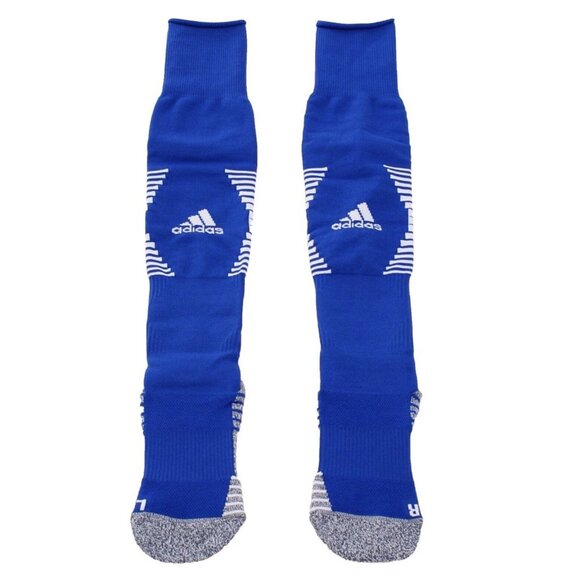 Adidas Youth Boy's S Blue White Team Speed Cushioned Soccer Socks Over The Calf - Picture 3 of 4